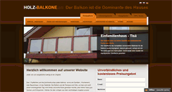 Desktop Screenshot of holz-balkone.eu