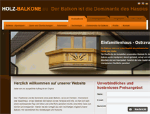 Tablet Screenshot of holz-balkone.eu
